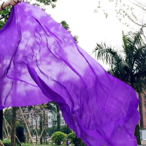 100% Silk high quality cheap dance veils womens sexy real silk belly dance practice performance veil wholesale purple 250/270cm