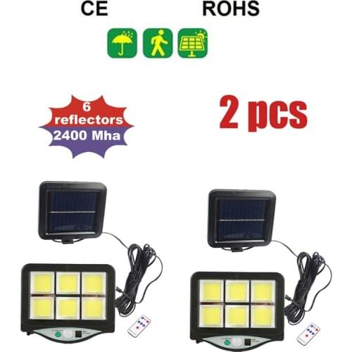 2pcs seperable Solar Light Outdoor Solar Lamp with Motion Sensor SunLight solar Street Lamp LED Spotlight for Garden Decoration