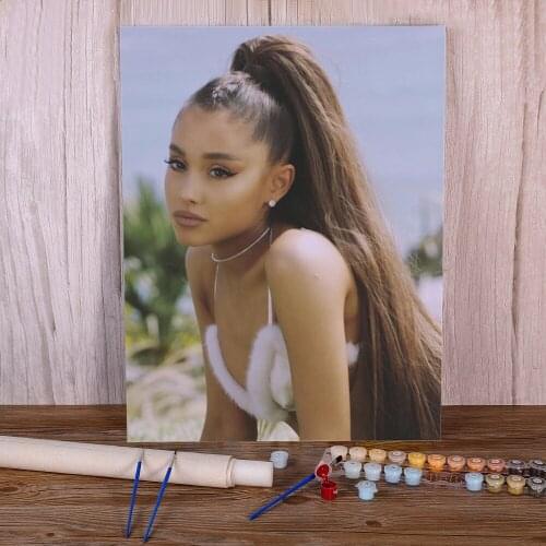Ariana Grande DIY Paint By Numbers Set Oil Paints 40*50 Canvas Pictures Wall Decoration Crafts Adults Handiwork Wall Drawing