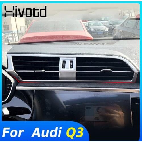 Car Center Console Air Conditioner Outlet Frame Trim Decoration Cover For Audi Q3 F3 2020 2021 Interior Accessories Car Styling