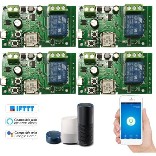 20pcs/Lot DC5V 12V 24V 32V Wifi Switch Wireless Relay Module Smart Home Automation Module APP Remote Control Timer Switch
