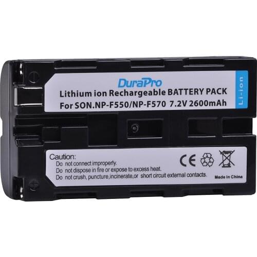 DuraPro 1pc NP-F550 NP-F570 NP F550 F570 2600mAH Rechargeable Li-ion battery for Sony CCD-SC55 CCD-TRV81 DCR-TRV210 MVC-FD81