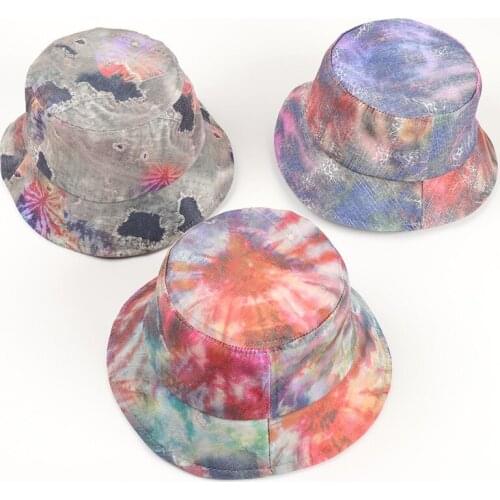 Cotton Color Printing Bucket Hat Fisherman Hat Outdoor Travel Hat Sun Cap Hats for Men and Women 331