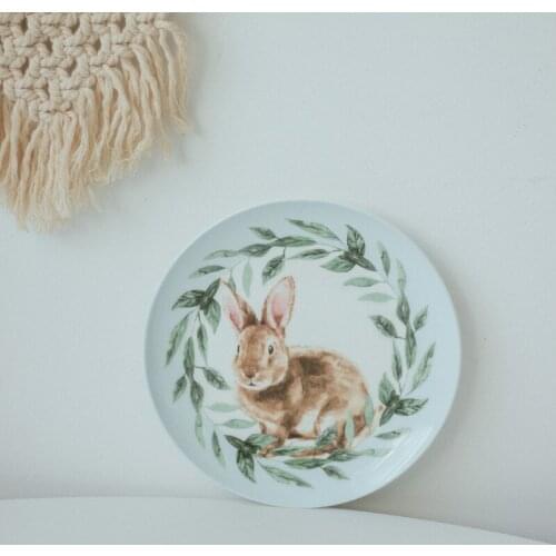 Idyllic Fengsen Ceramic Plate Dish Dish Breakfast Plate Fruit Plate Bone Porcelain Home Cute Tableware Dessert Plate