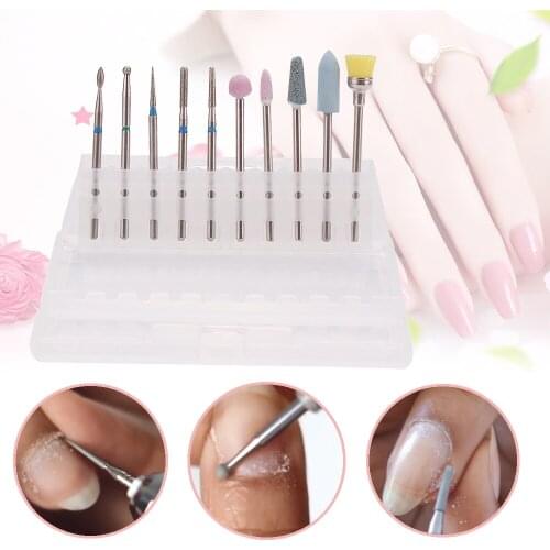 Ceramic Nail Drill Bit For Pedicure Machine Electric Bits Manicure Mill Cutter Nail Tools Remove Acrylic Gel Nail Polish