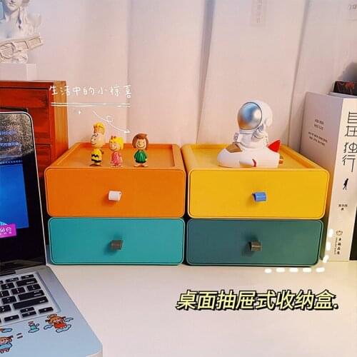 Morandi 4-Color Large Capacity Desk Pen Holder Pencil Makeup Storage Box Desktop Organizer Stand Locker School Office Stationery