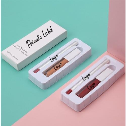 Beauty Makeup Set Matte Lipstick & Lipliner Kit Private Label Waterproof Long Lasting Nude Liquid Lipstick High Pigment Cosmetic