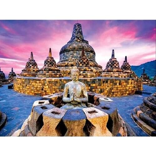 5D DIY Handmade Sewing Supplies Square Diamond Embroidery Landscape Art Kit Diamond Painting Home Decoration