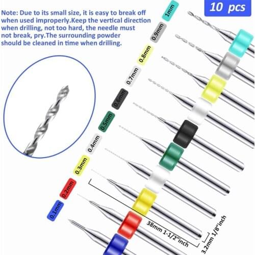 36 Pcs Hand Drill Bits Set Woodworking Mini Drill for UV Epoxy Resin Mold Jewelry Making Equipments