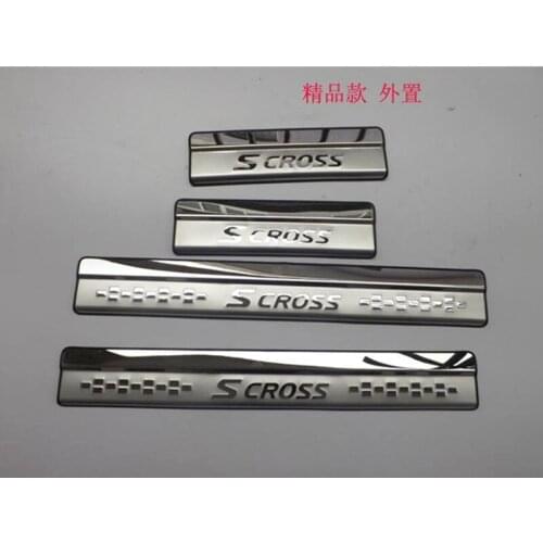 Stainless Steel Exterior Rear Bumper Protector Sills Tail Trunk Guard Pedal Car Accessories For Suzuki SX4 S-Cross 2014-2019