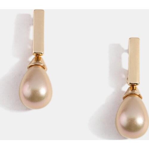 New Arrival Fashion Minimalistic Personality Earring Water Droplet Pearl Earrings for Women Girls Statement Jewelry Brincos