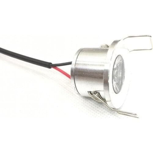 1pcs 15degress silver spot Mini LED Einbaustrahler 3W mit Trafo Stecksystem Einbauspot Deckenspots Einbauleuchten Einbaurahmen