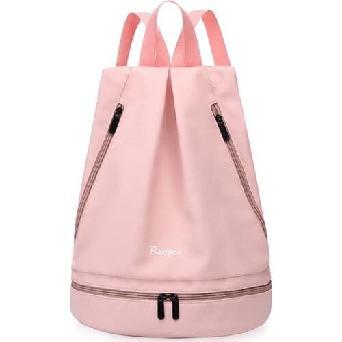 Separate Wet And Dry Swimming Gym Backpack High Quality Women Shoulder Nylon Waterproof Beach Bag With Independent Shoes Pocket