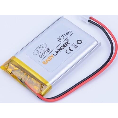 603048 3.7V 900mAh Rechargeable li-Polymer Li-ion Battery For gaming Mouse MP3 MP4 GPS PSP DVR PDA LED Lampe speaker 063048