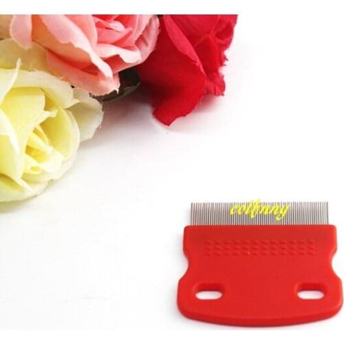 500pcs/lot Fast Shipping Pet Dog Cat Clean Comb Metal Lice Comb Small Pet Nit Lice Comb random color