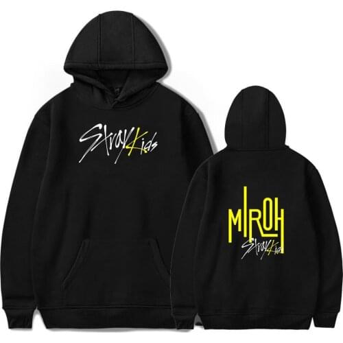 K POP Kpop Stray Kids MIROH Hoodies Women Long Sleeve Fleece Hooded Sweatshirt Harajuku Tracksuit Sweat Coat Casual Sportswear