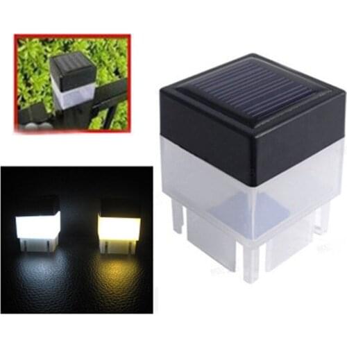 3pcs Outdoor Solar Powered Light Fence Yard Post Pool LED Square Light Courtyard Landscape Garden Lamp Drop shipping