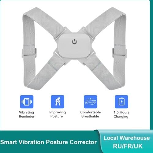 Smart Intelligent Vibration Posture Corrector Adjustable Back Posture Brace Trainer Pain Relief Upper Back Brace Health Care