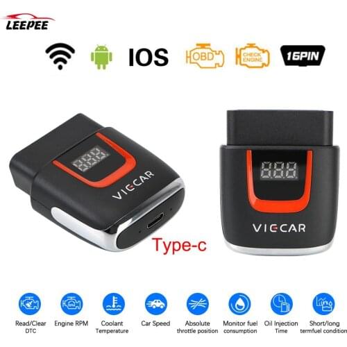 WIFI ELM 327 OBD2 For Android/IOS USB Scanner Code Reader Car Diagnostic Auto Tool Elm327 OBD Viecar VP004 VP002 ELM327 V2.2