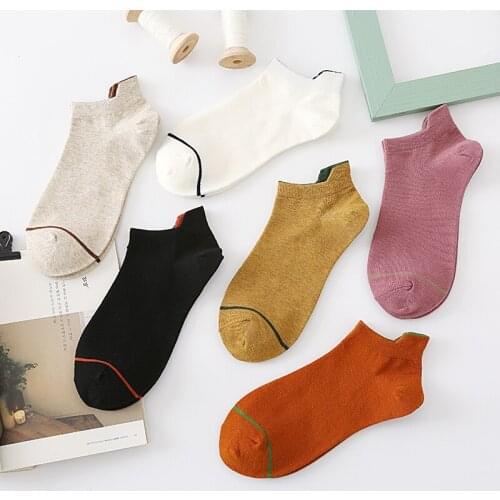 Striped fashion socks korean style women ankle cotton cute woman calcetines de la mujer meias mulher skarpetki damskie sock meia