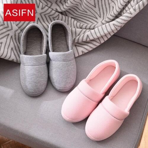 Mntrerm Winter Home Cotton Shoes Bag Heel Fashion Home Slippers Non-Slip Mens And Womens Warm Home Shoes