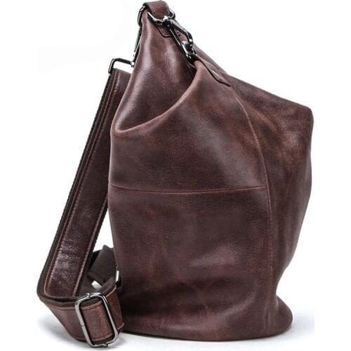 100% Genuine Leather Crossbody Bag for Men Large Capacity Shoulder Messenger Bags Male Casual Chest Bag Pack Bolsos