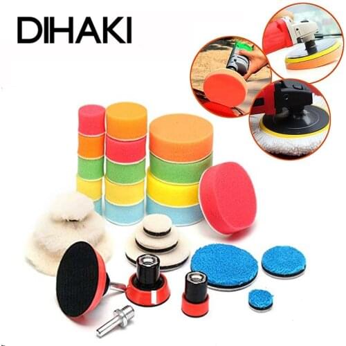 29pcs Small Area Drill Polishing Pad Kit For Car Polisher Polishing Wheels Buffing Pad Tool Kit Car Polisher Wax Pulidora Auto