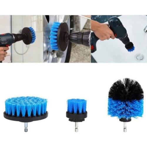 3 Pcs Electric Drill Brush Scrubber Turbo Cleaning Brush 2/4/3.5inch Bathroom Kitchen Cleaning Brush Electric Scrubber Scrub Bit