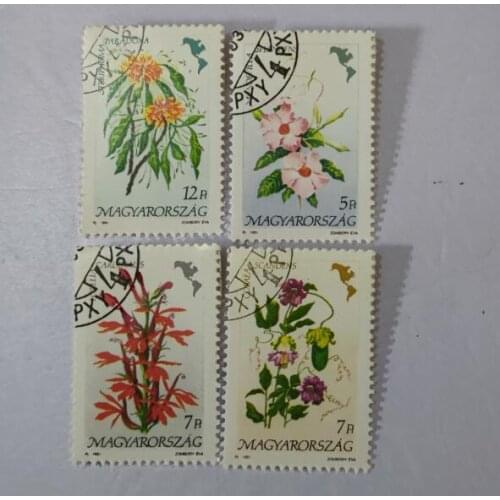 4PCS Flowers in Hungary in 1991 H2 ， Post Stamps Postage Collection