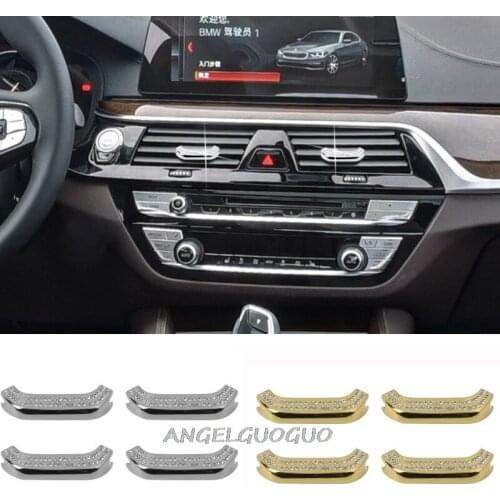 Angelguoguo Car Front Air outlet trim strip cover sticker For BMW 5 series G30 G38 2018-2019