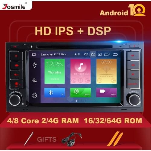 IPS DSP 2 Din Android 10 Car DVD Player GPS For VW/Volkswagen/Touareg/Transporter T5 2004-2011 Multimedia Radio 8 Core 4GB 64GB