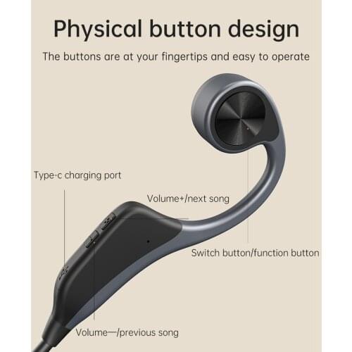 Bone Conduction Headset Bluetooth Wireless Outdoor Open-Ear Headphones
