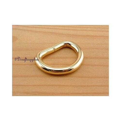D ring d-rings purse ring Webbing Strapping light gold 3/4 inch 19 mm 14pcs U133