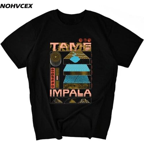 Fashion Colorful Tame Impala Elephant Men/Boy Music Rock T-Shirt Summer High Quality Short Sleeve