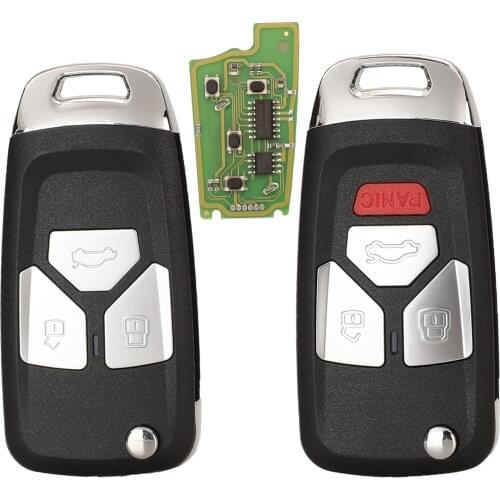 Jingyuqin VVDI Wired Remote Car Key Control For Xhorse VVDI For Audi 3/4 Buttons Fob XKAU01EN/XKAU02EN