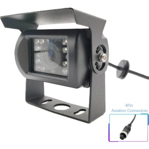 720p 1080p HD Waterproof Ip69 Rear View Wide Angle Security Bus CCTV Infrared Night Vision Audio Truck Mounted Camera With Shade