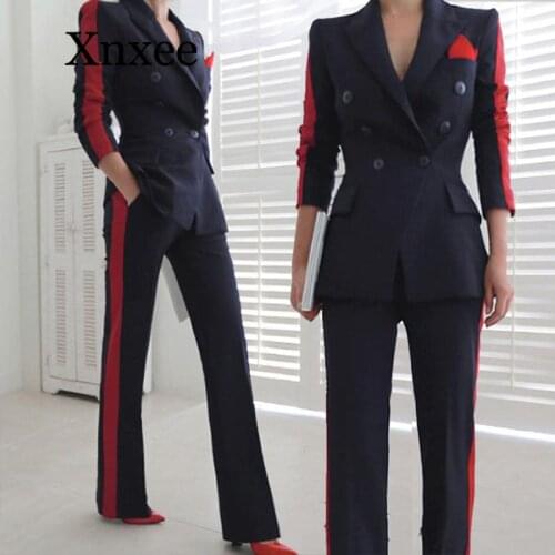 Black Women High Quality Temperament Wild Suit Slim Pant Comfortable Thick Warm Trend Outdoor Office Pant Suits Office Formal