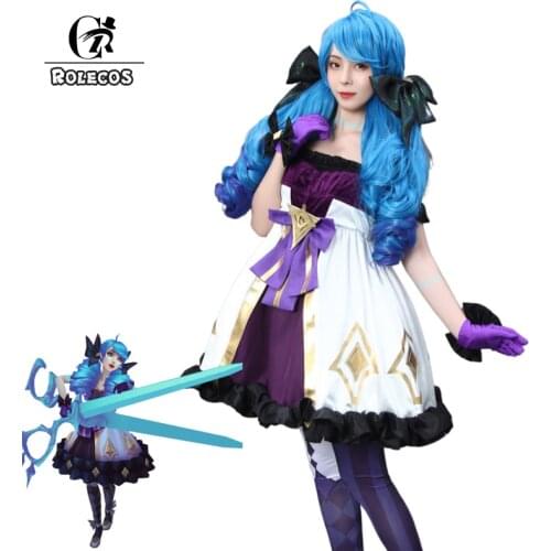 ROLECOS Game LOL Gwen Cosplay Costume Seamstress Battle Lolita Dress Daily Uniform Halloween Women Dress