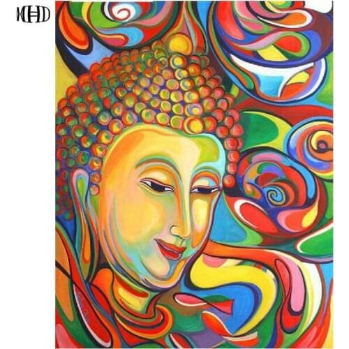 MHD 5D Diamond painting Buddhism cross stitch crystal square/round mosaic unfinish decorative full diamond embroidery