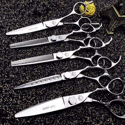 6 Professional Hair Salon Structure Scissors Set Cutting Barber Haircut Thinning Shear Scissors Hairdressing Hair Tools Scissors