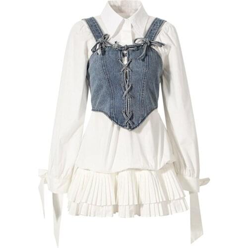 NINA ELIZA Fashion Denim Dresses