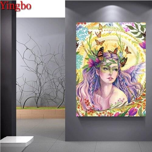 New Arrivals 5D Diamond Painting Full Square Beauty and butterfly Diamond Mosaic Icons Diamond Embroidery Cross Stitch