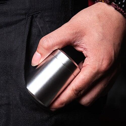 New Small Metal Aluminum Sealed Cans Portable Travel Tea Caddy Airtight Smell Proof Container Stash Jar