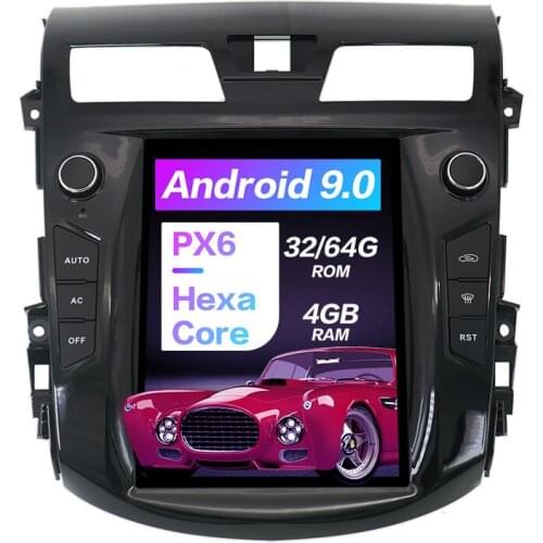 PX6 Tesla Style Android 9.0 Car GPS Navigation For NISSAN TEANA 2013+ Head Unit Auto Radio Multimedia Player Tape Recorder DSP
