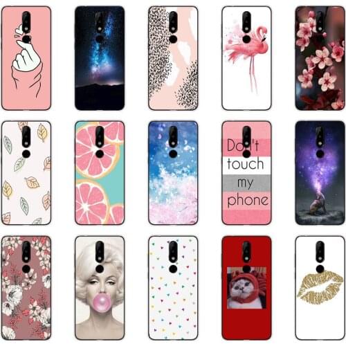 Silicon case for Nokia 5 5.1 Plus case soft tpu back phone cover shockproof printing Coque bumper housing