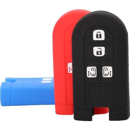 Kutery Silicone Rubber Car Key Case For Toyota Alphard Daihatsu Fit Rush LA600S LA610S LA150S Key Shell Cover Protecor 4Buttons