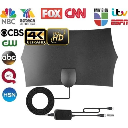 Kebidumei TV Stick 300 Mile Range Digital HD 4K TV Antenna Digital Indoor HDTV 1080P Signal Receiver Amplifier For VHF UHF