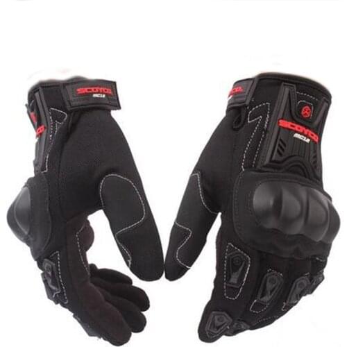 Bicycle Gloves Cycling Racing Riding Protective Gloves electric bicycle Motocross Gloves for Scoyco MC12 Full Finger Carbon Safe