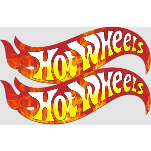 GI Hot Wheels Decal Sticker Vinyl | Set of 2 | Car Racing Lovers | Cars Laptops Walls | Premium Quality | 5" x 2"