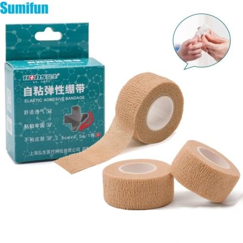 4.5m Waterproof Medical Bandage Sport Tape Self Adhesive Elastic Finger Plaster Nonwoven Cohesive Band Aid Toe Protect C1609